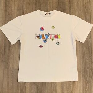 Louis Vuitton White Graphic Short Sleeve Tee